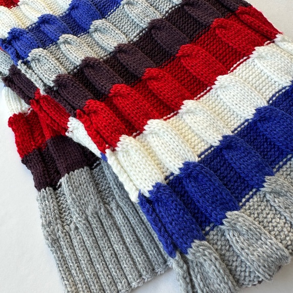 UGG Australia Scarf Wool Multicolor Striped - Picture 6 of 8